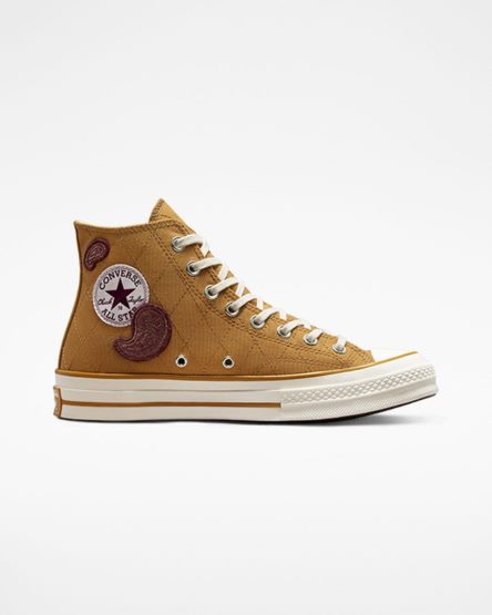 Tenisky Vysoke Converse Chuck 70 Crafted Patches Damske Oranžové Tmavo Bordove | SK BF5ZR4